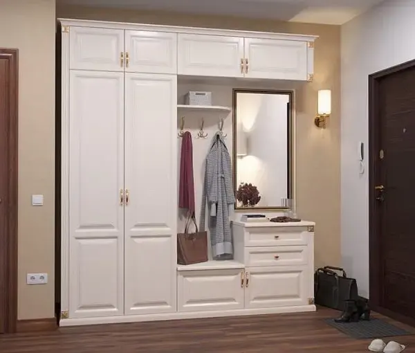 Белый шкаф в прихожую 017 Анонс Белый шкаф в прихожую 017 prikhozhaya-017