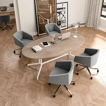 Овальный стол со стульями Овальный стол со стульями mebel-dlya-peregovornykh-17