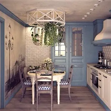 Кухонная мебель в голубом цвете 141 Анонс Кухонная мебель в голубом цвете 141 kukhnya-141